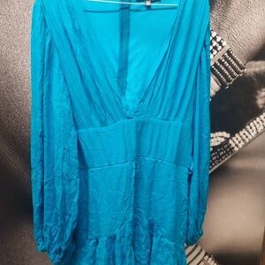 Missguided Blue Backless Dress